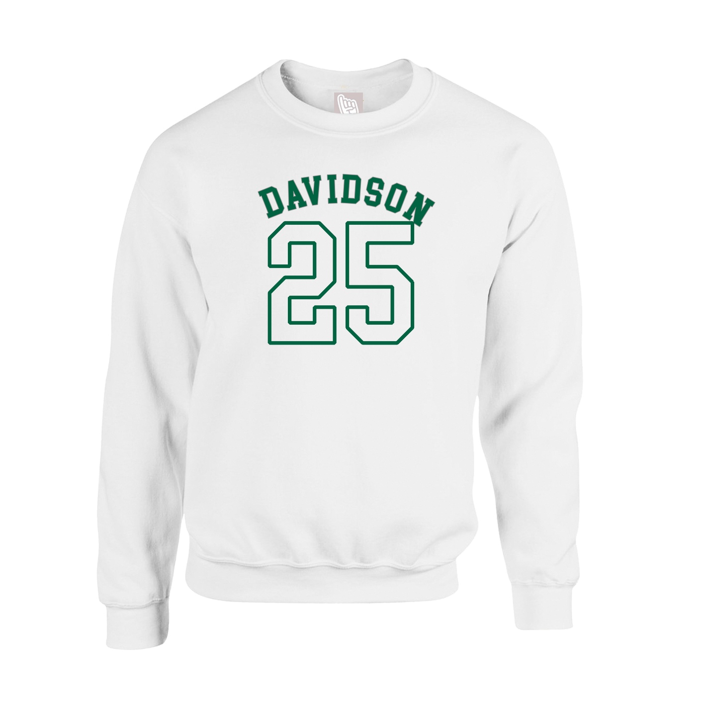 Fleece Crew — Shirsey Arch in White