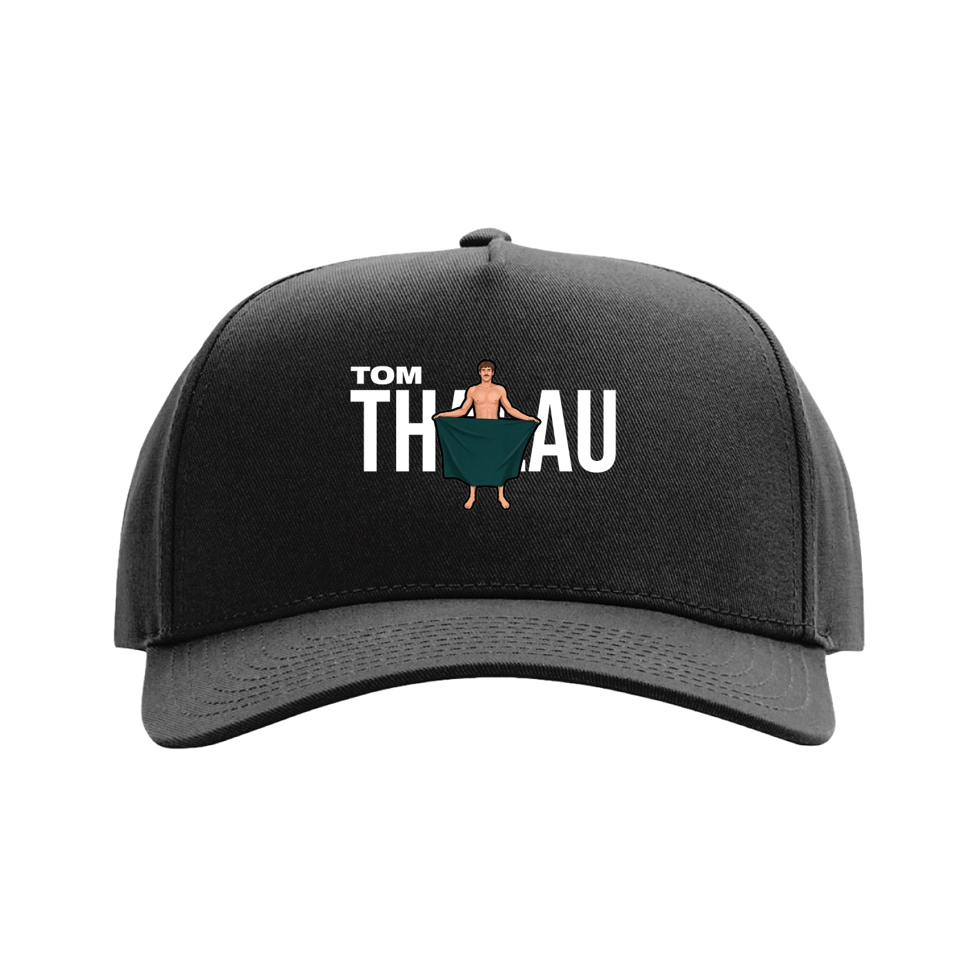 Full Fabric Five-Panel Champ Cap — Player Name in Black