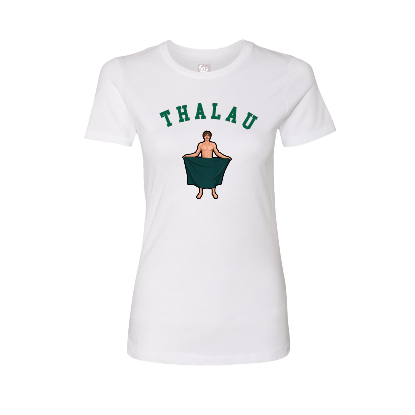 Fitted Women's Tee — Shirsey Arch in White