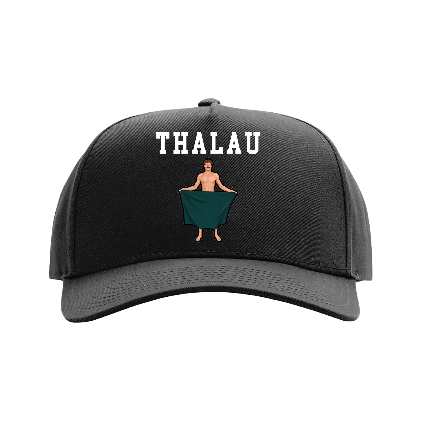 Full Fabric Five-Panel Champ Cap — Shirsey in Black