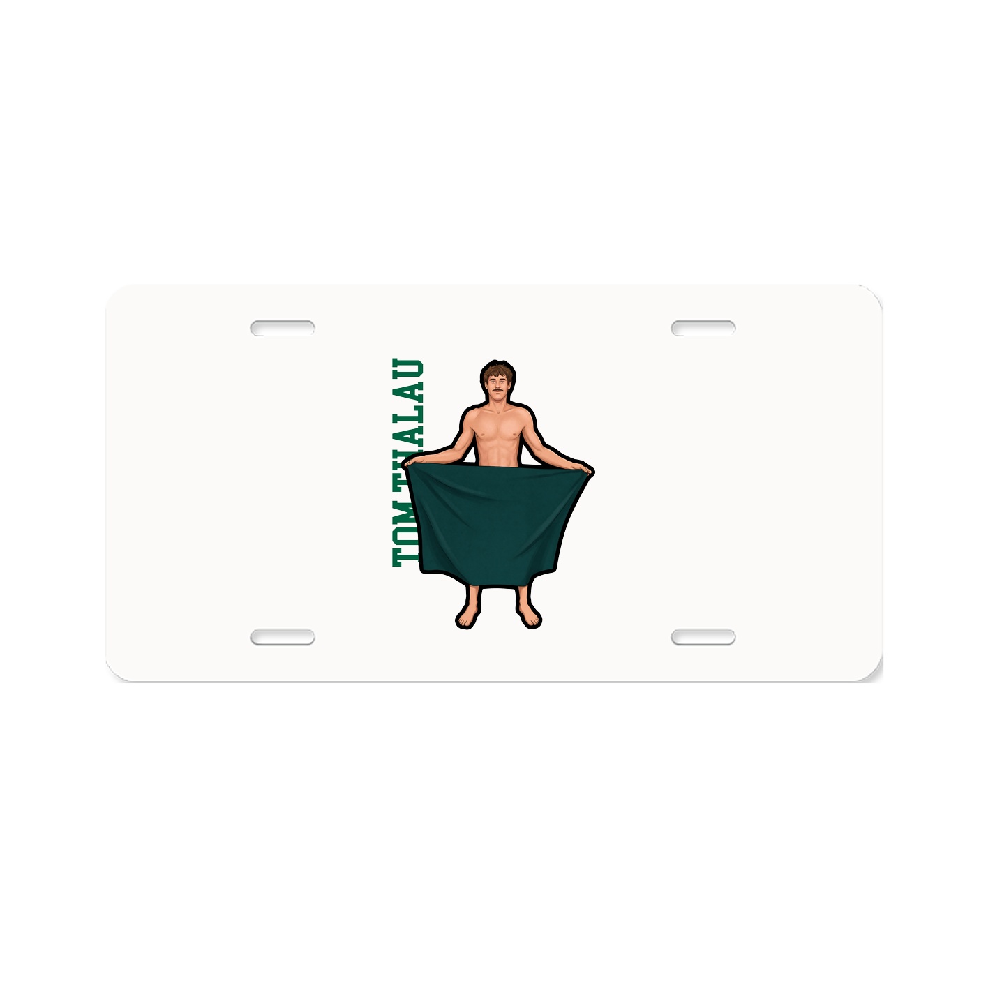 License Plate — Name Vertical in Classic