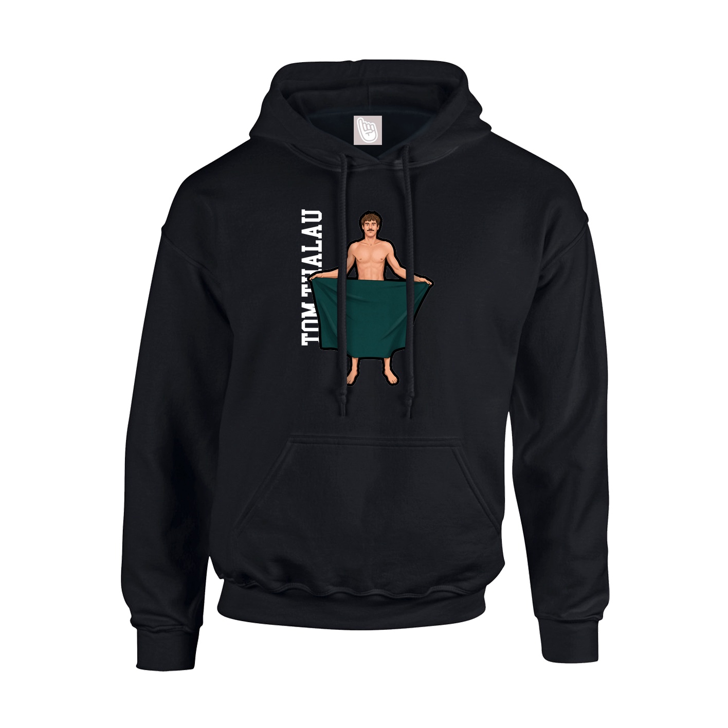 Hoodie — Name Vertical in Black