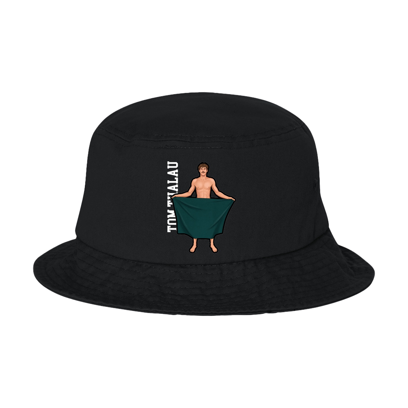 Bucket Cap — Name Vertical in Black