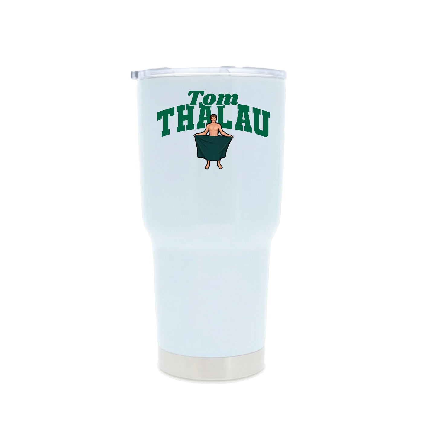 30oz Stainless Steel Tumbler — Signature Arch in White
