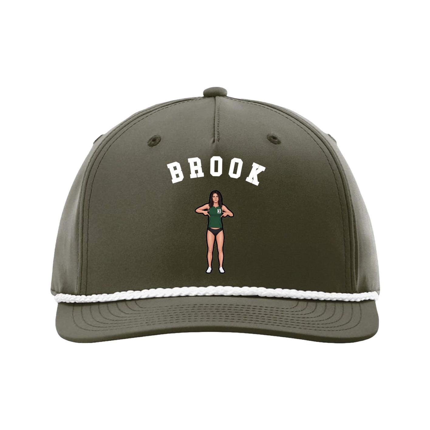 Five-Panel Classic Rope Cap — Shirsey Arch in Green