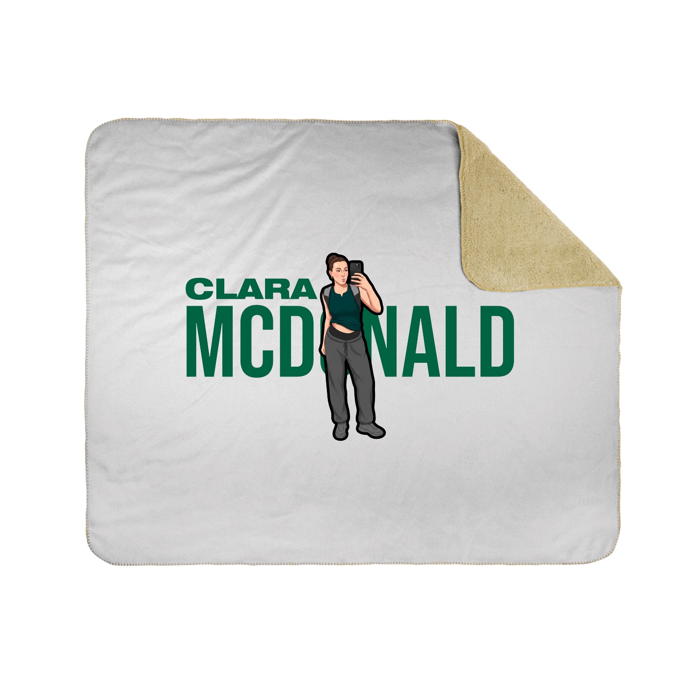 Throw Blanket — Player Name in White