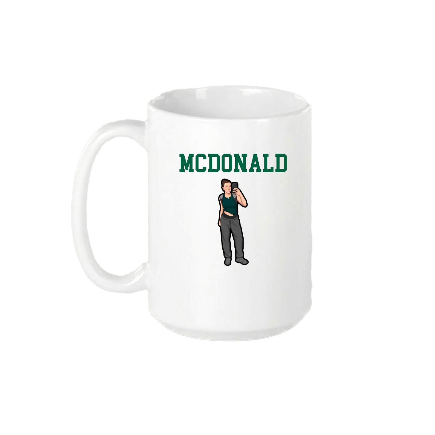15oz Coffee Mug — Shirsey in White