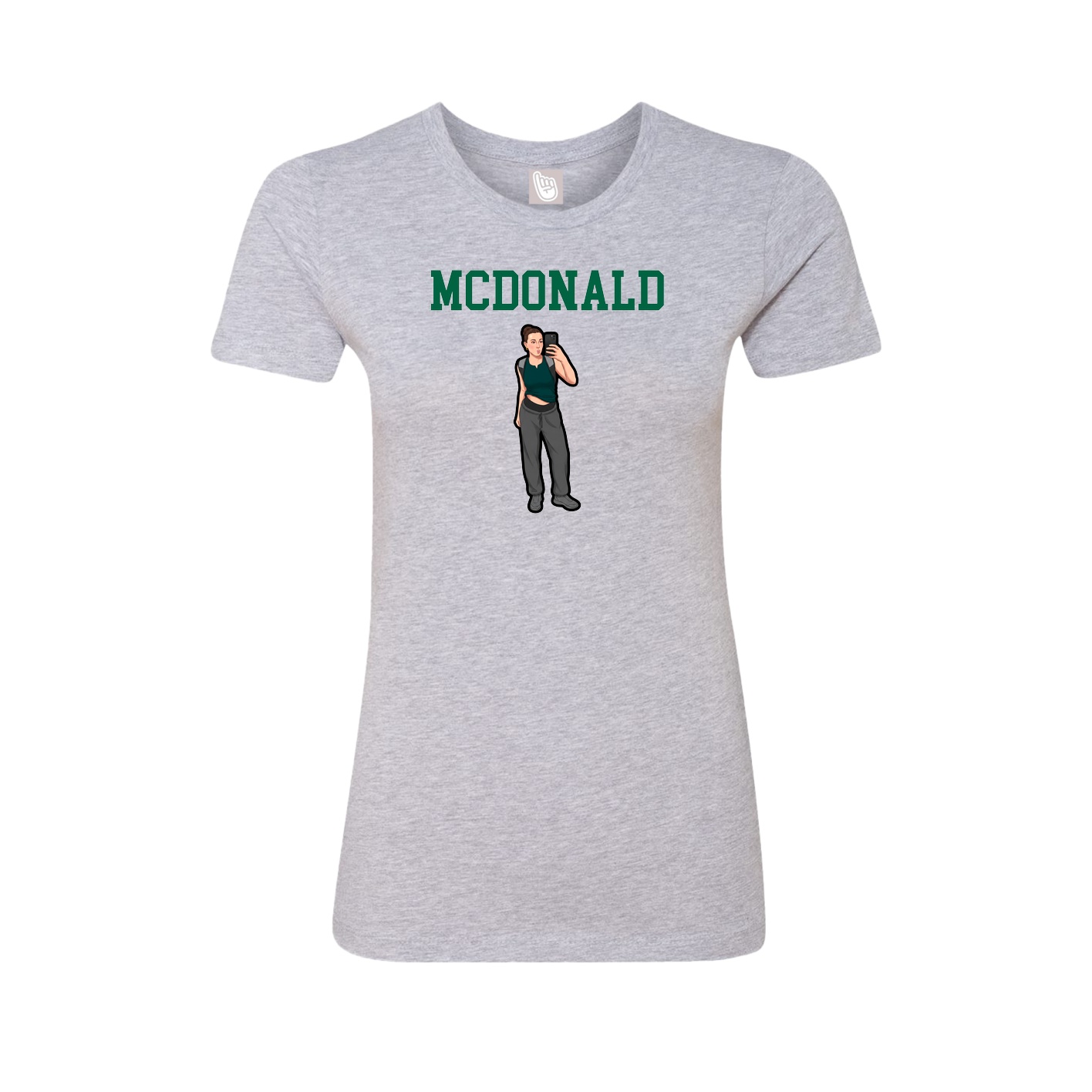 Fitted Women's Tee — Shirsey in Grey