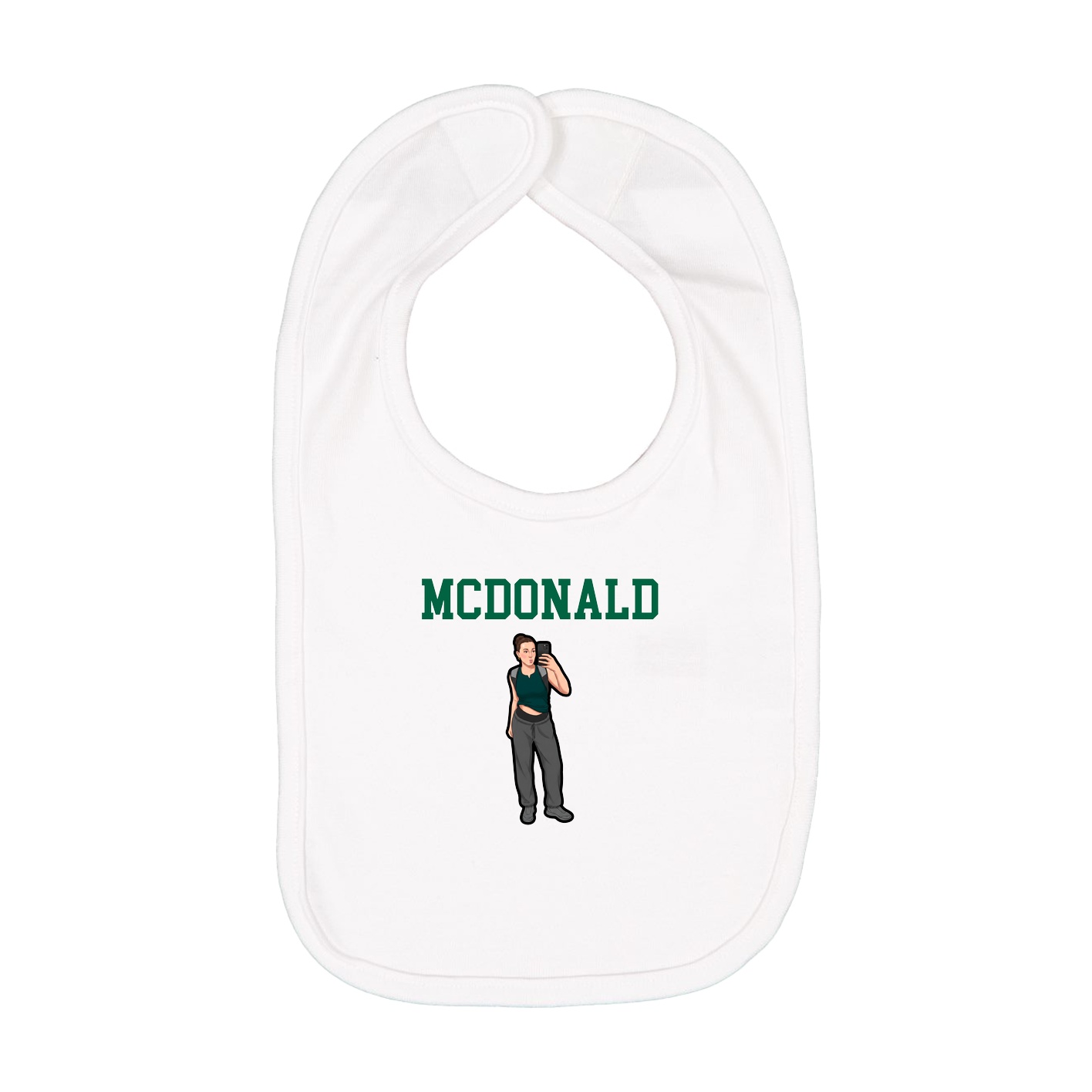 Infant Bib — Shirsey in White
