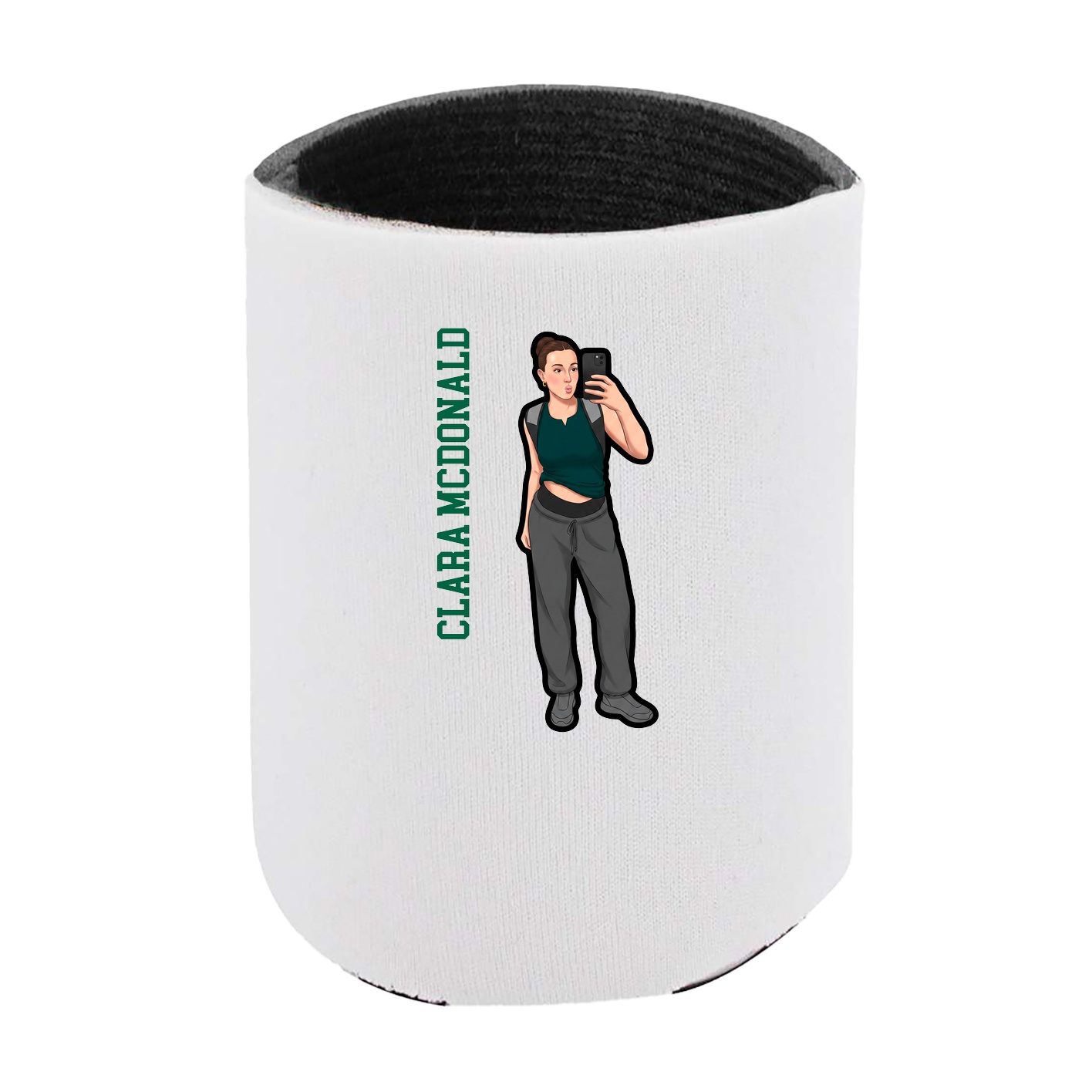 Can Holder — Name Vertical in White