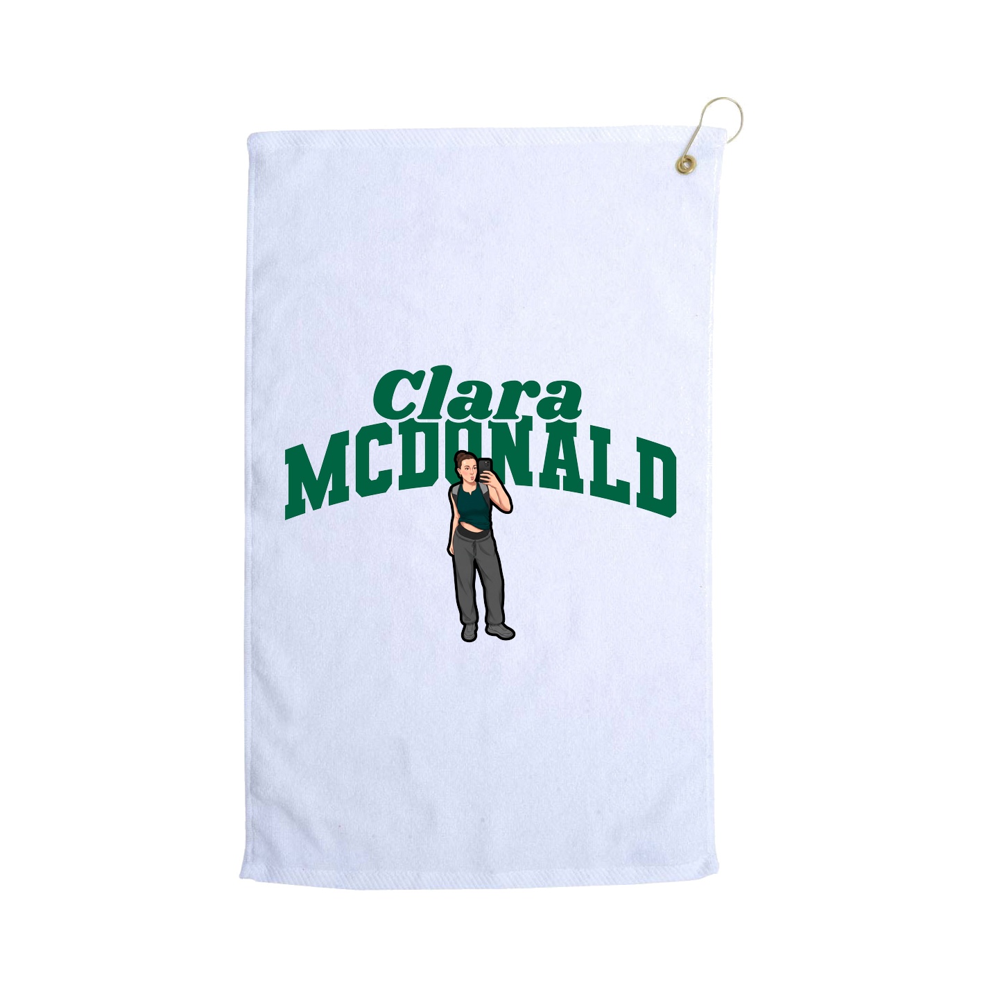 Golf Towel — Signature Arch in White