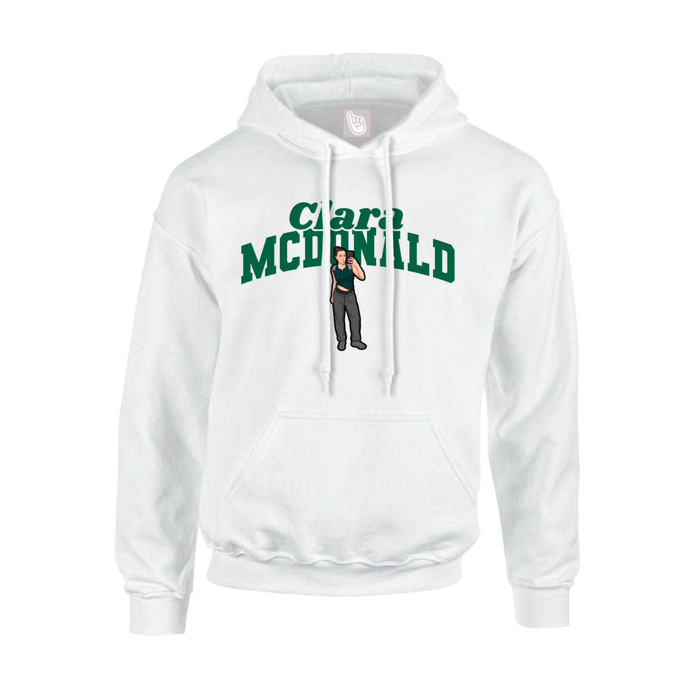 Hoodie — Signature Arch in White