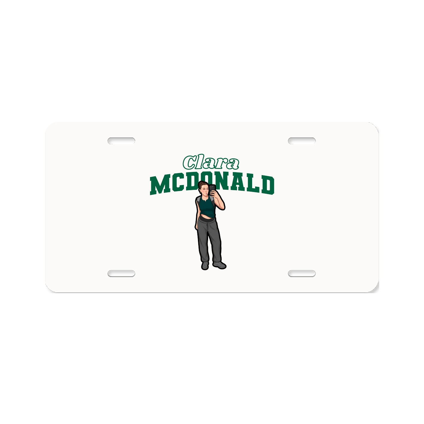 License Plate — Name Arch in Classic