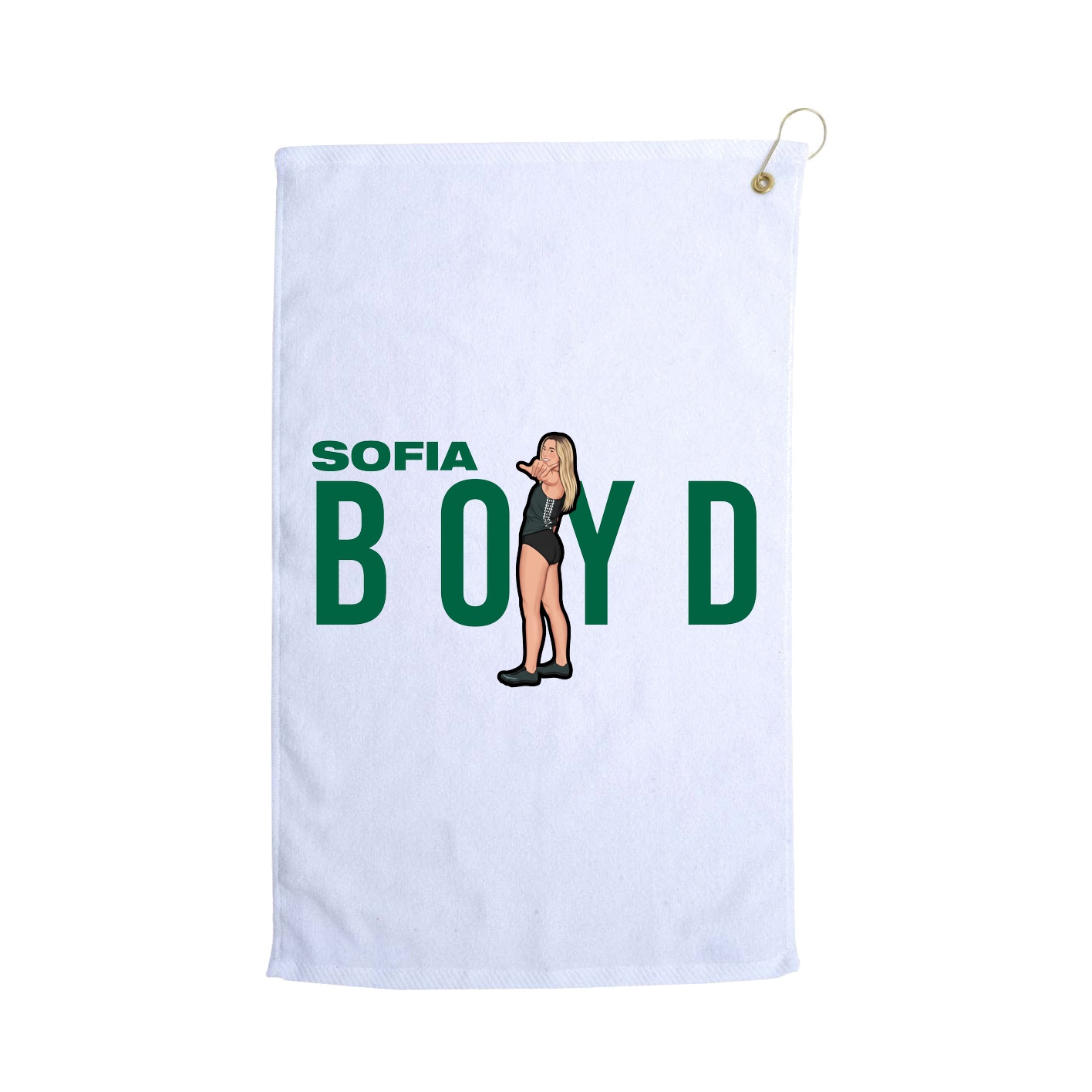 Golf Towel — Player Name in White
