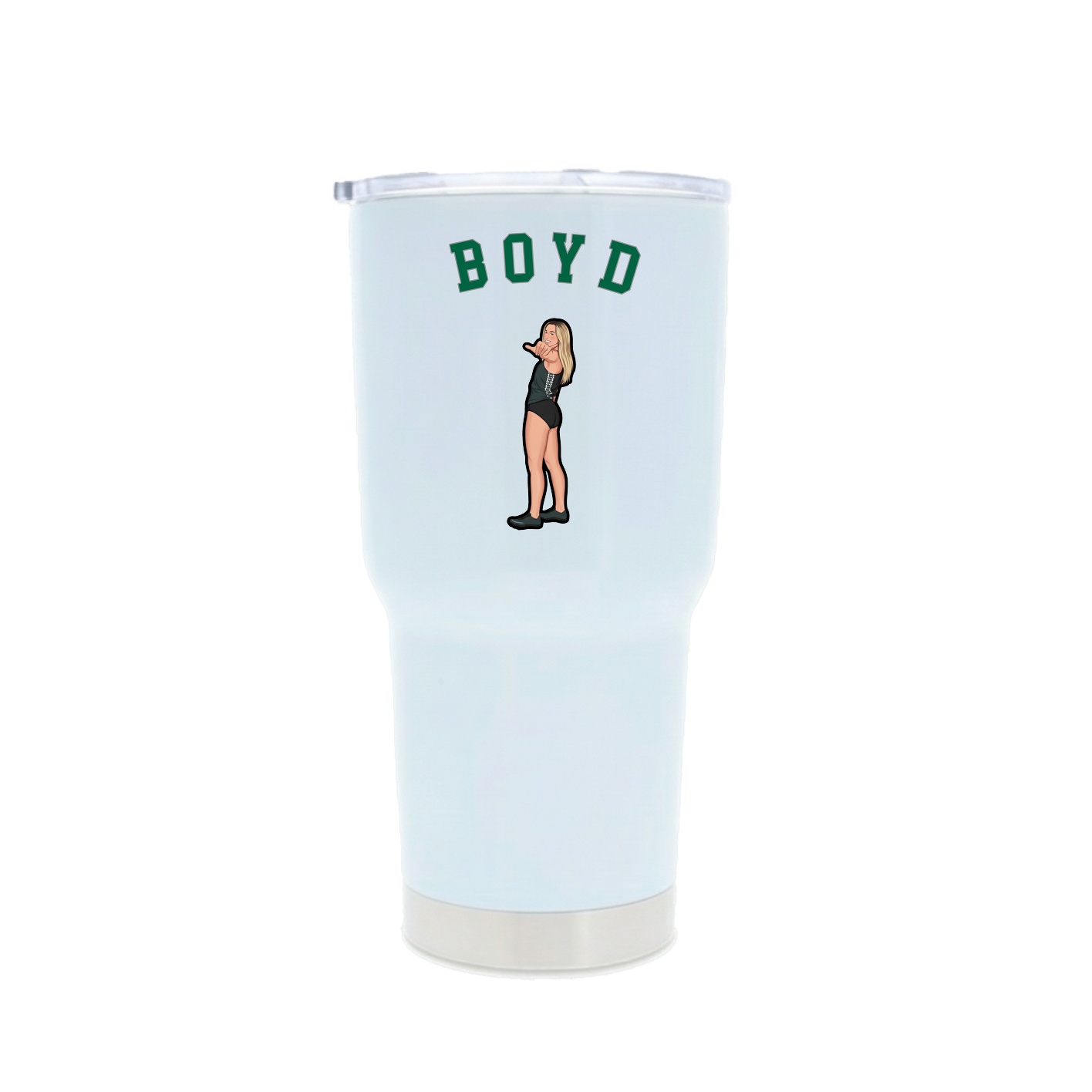 30oz Stainless Steel Tumbler — Shirsey Arch in White