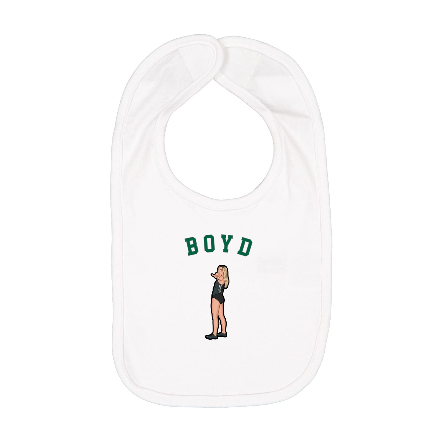 Infant Bib — Shirsey Arch in White