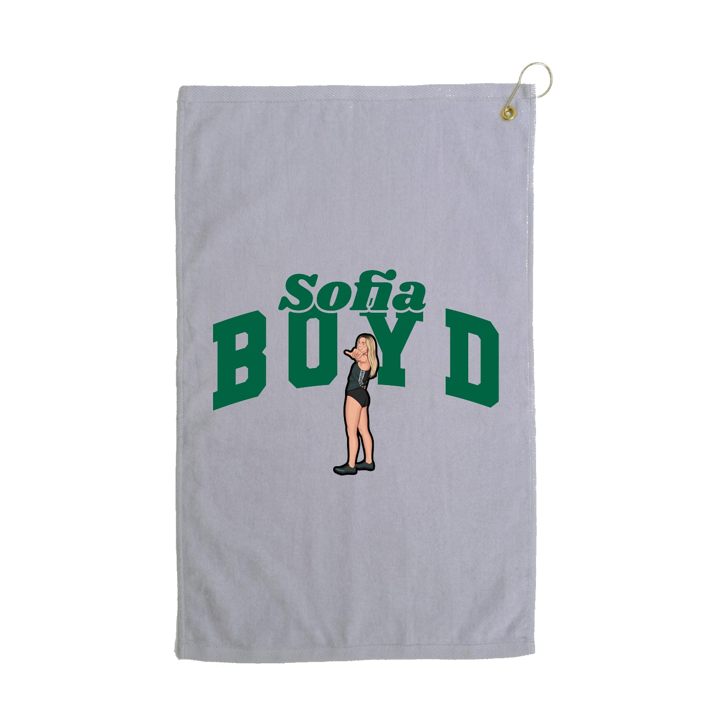 Golf Towel — Signature Arch in Grey