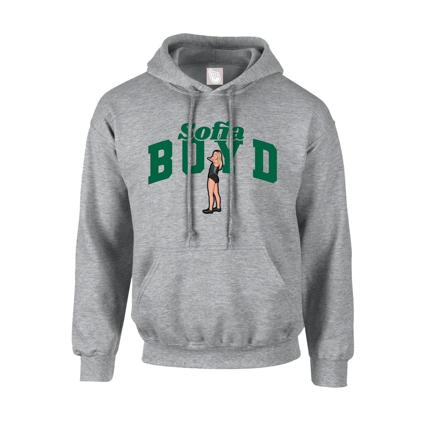 Youth Hoodie — Signature Arch in Grey