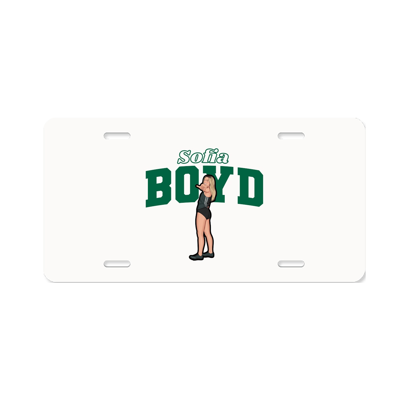 License Plate — Name Arch in Classic