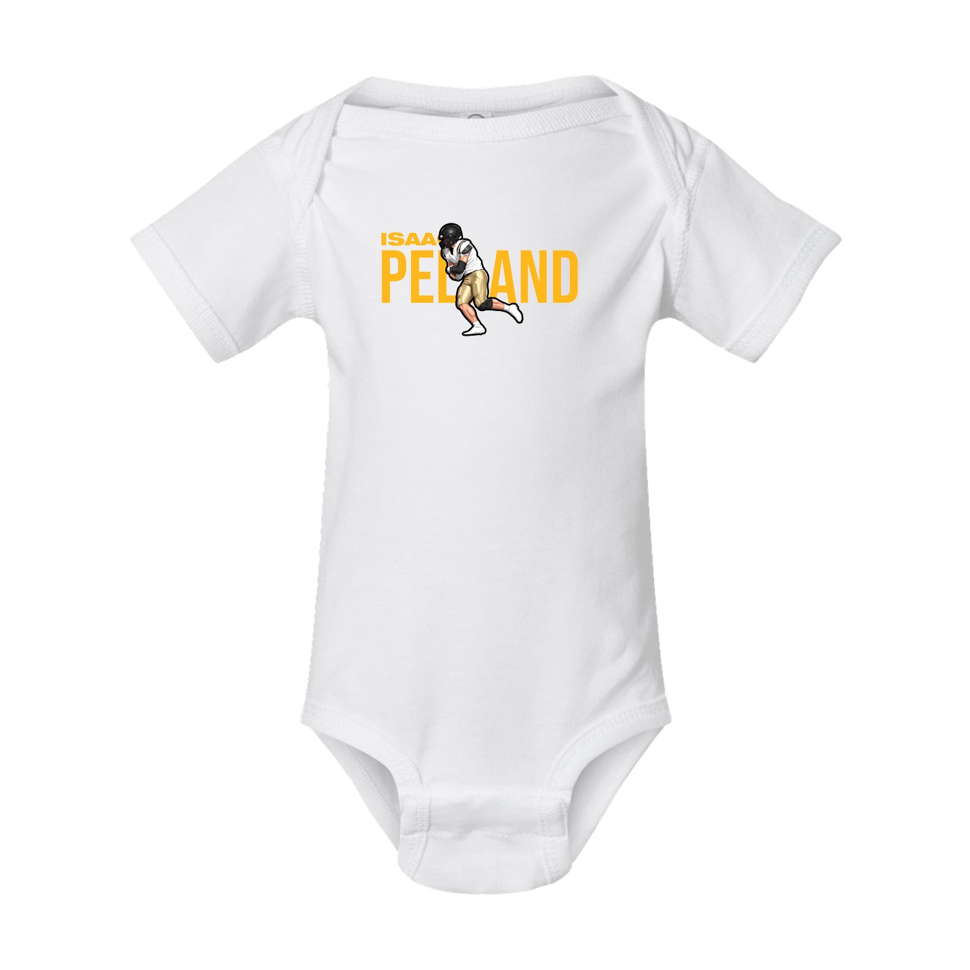 Baby Onesie — Player Name in White