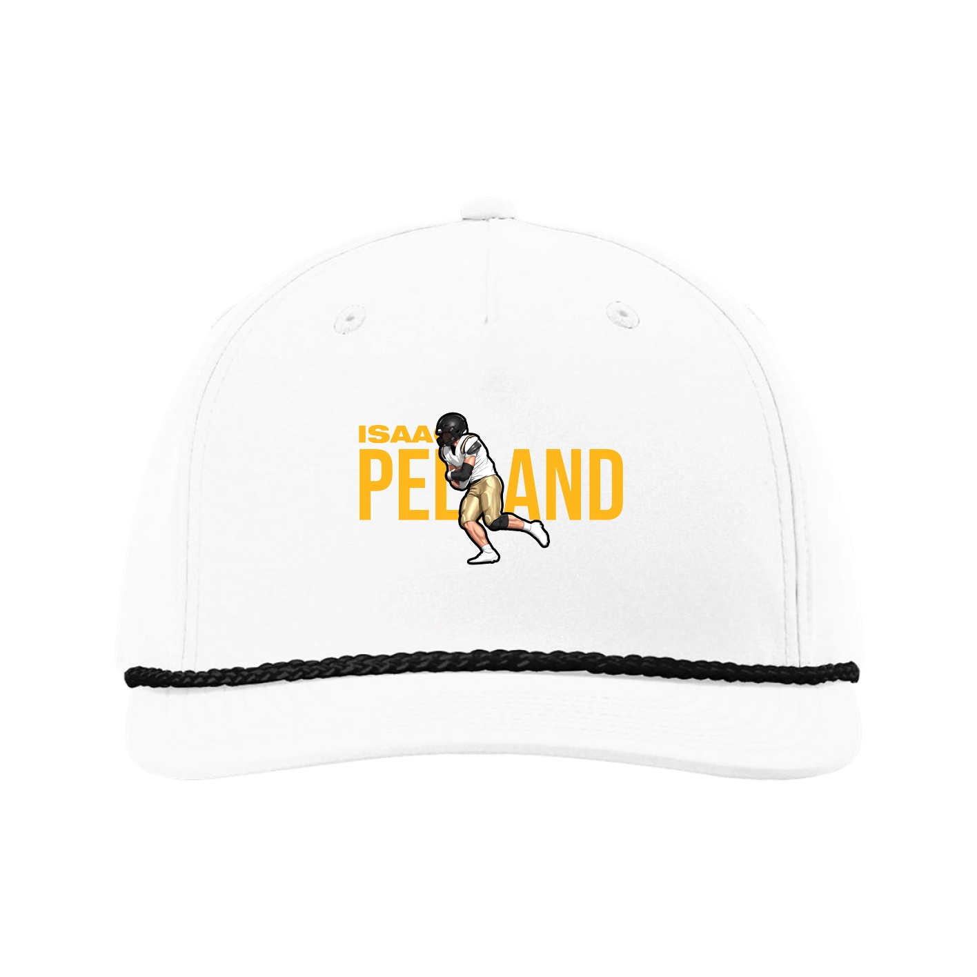 Five-Panel Classic Rope Cap — Player Name in White