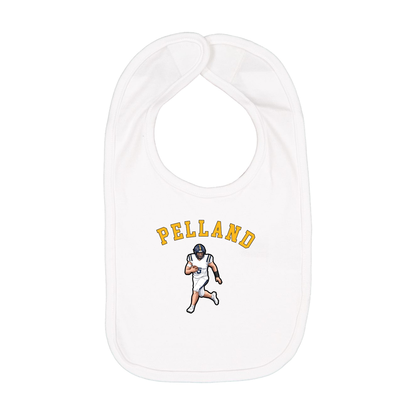 Infant Bib — Shirsey Arch in White
