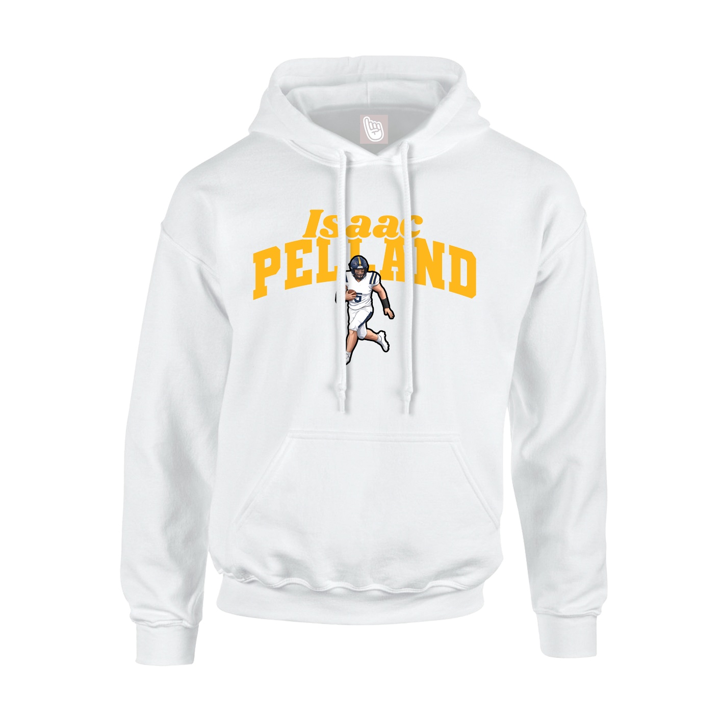 Hoodie — Signature Arch in White