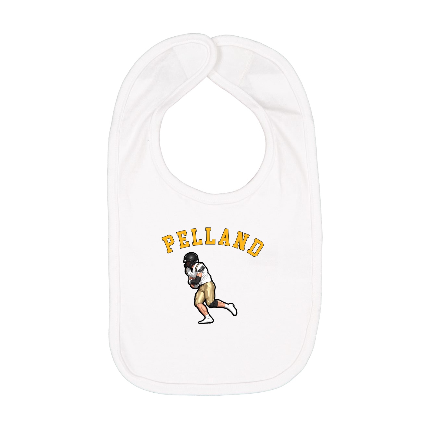 Infant Bib — Shirsey Arch in White
