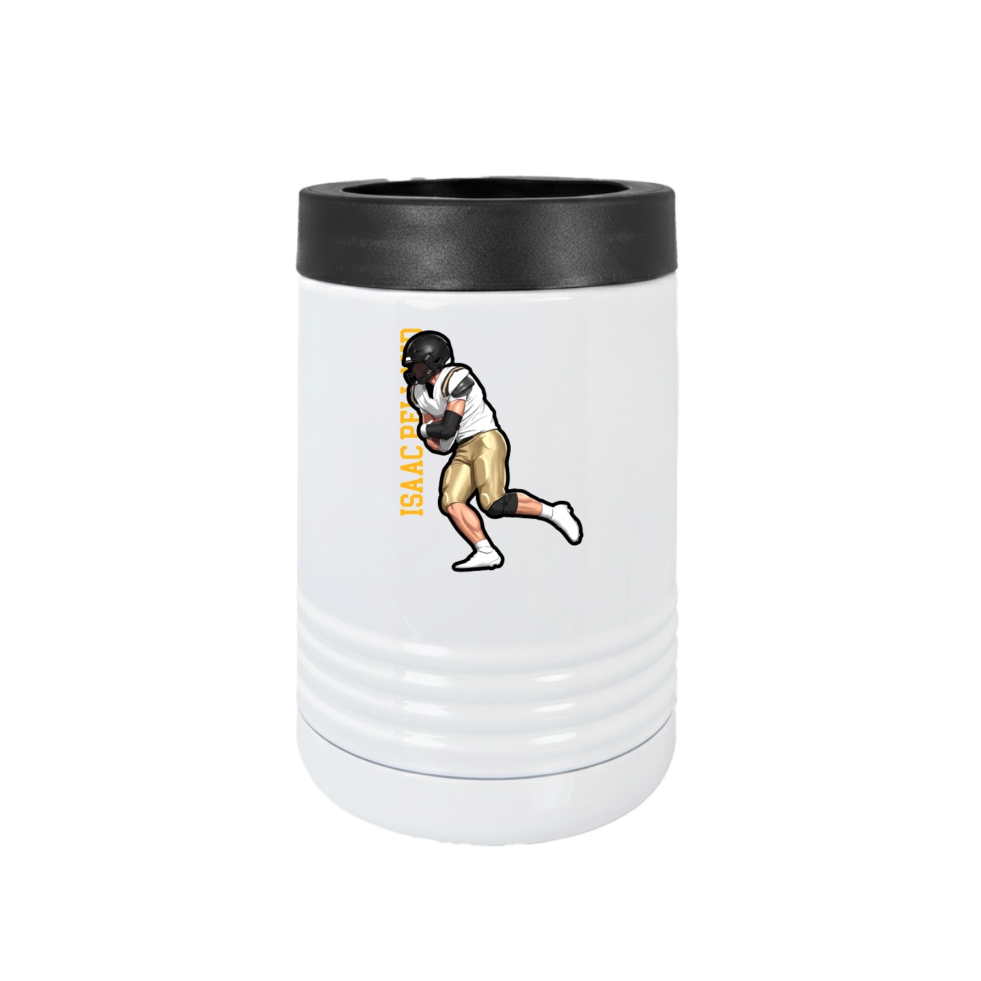 Beverage Holder — Name Vertical in White