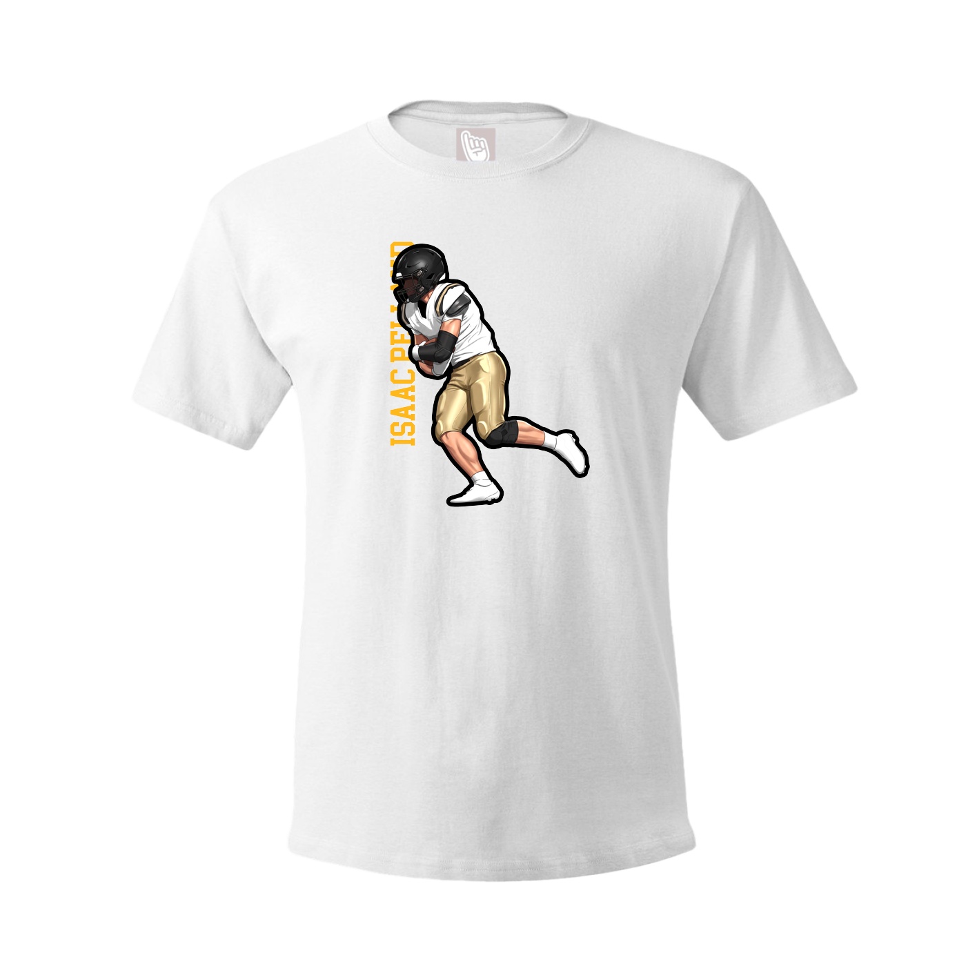 Tee — Name Vertical in White