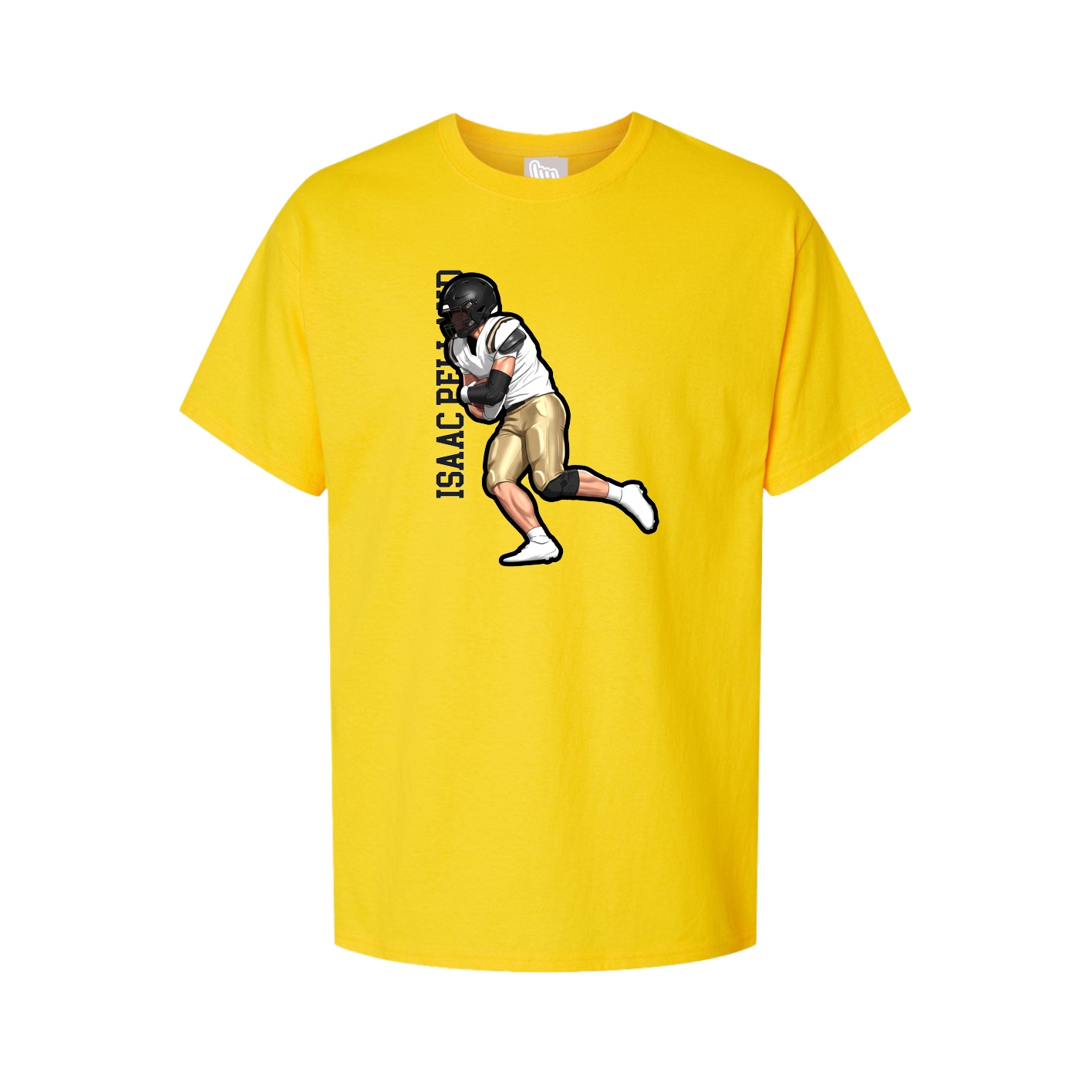 Youth Tee — Name Vertical in Gold
