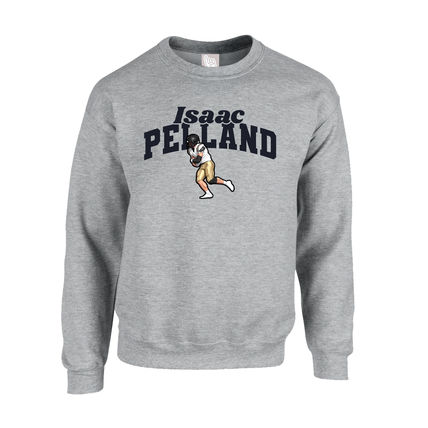 Fleece Crew — Signature Arch in Grey