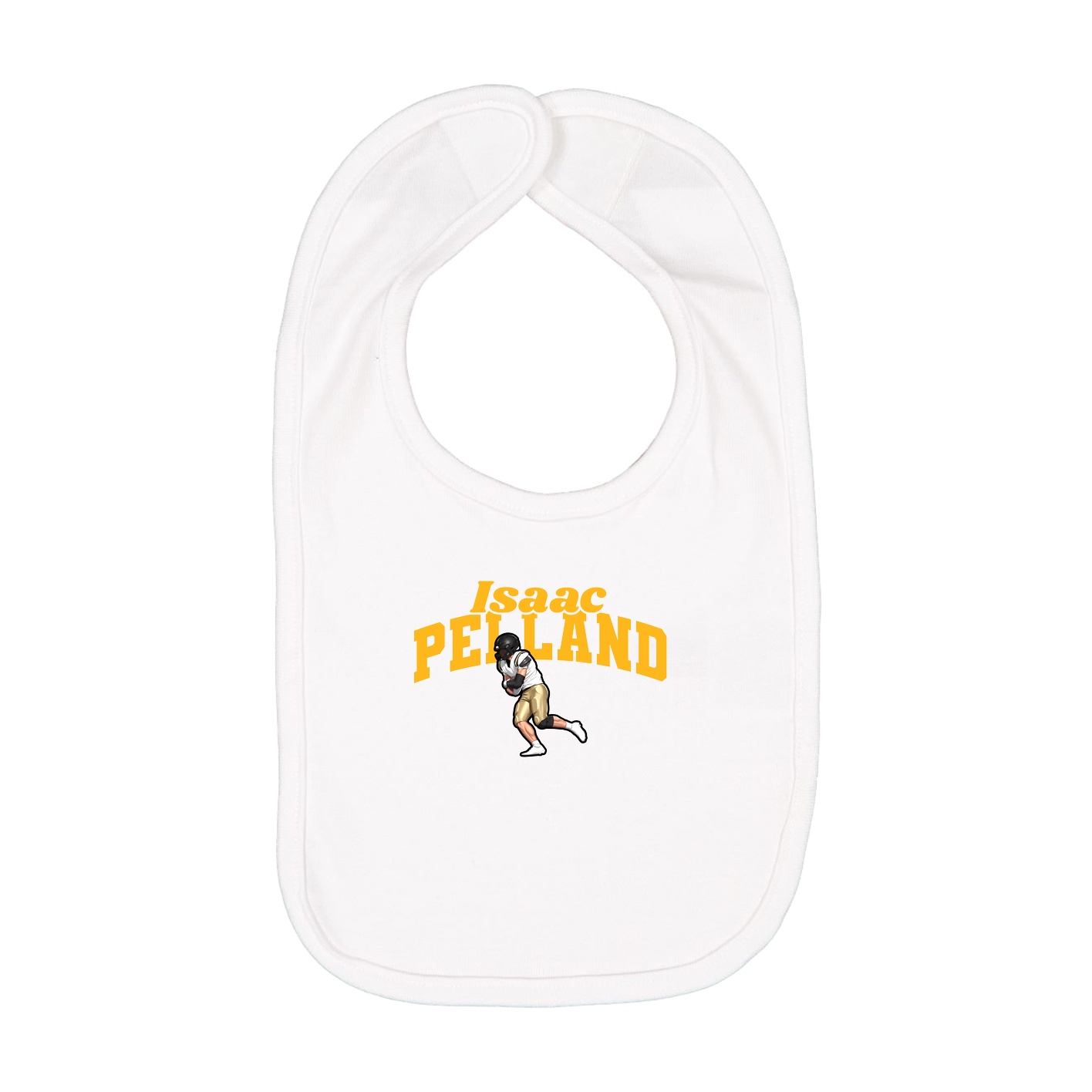 Infant Bib — Signature Arch in White