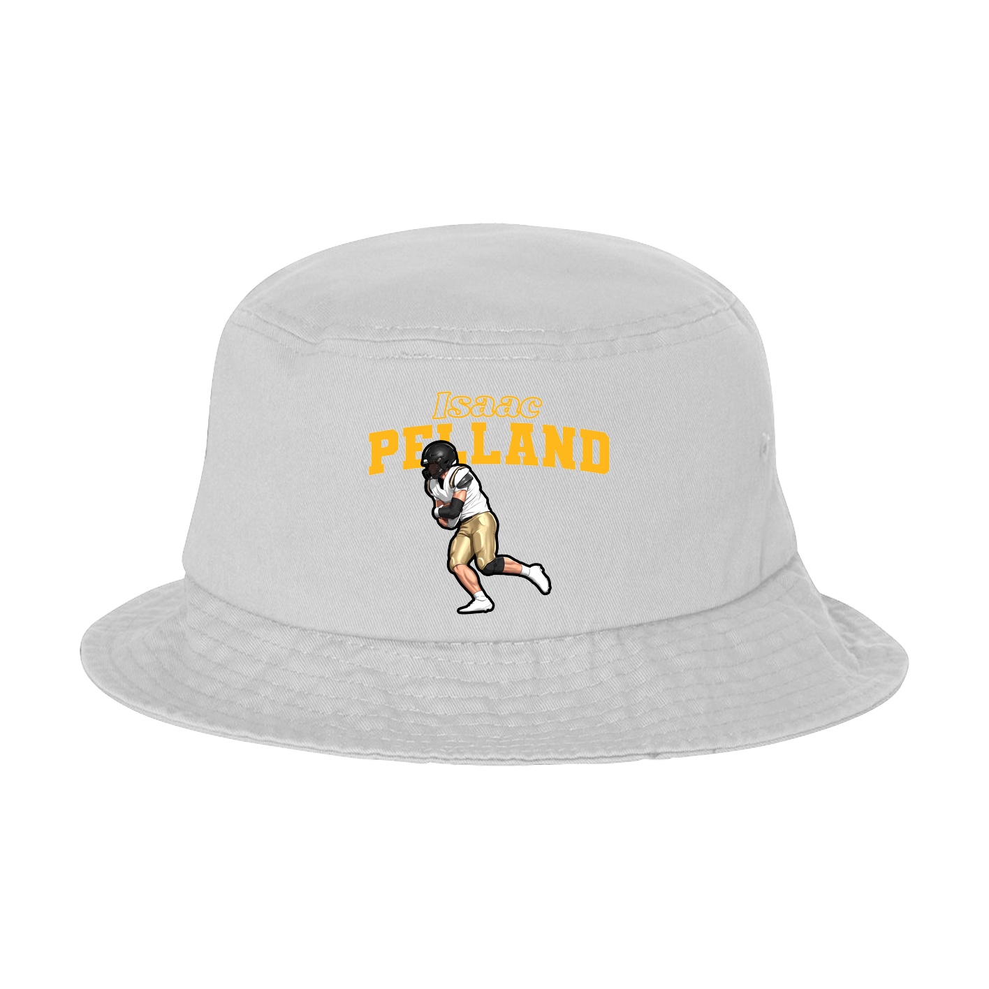 Bucket Cap — Name Arch in White