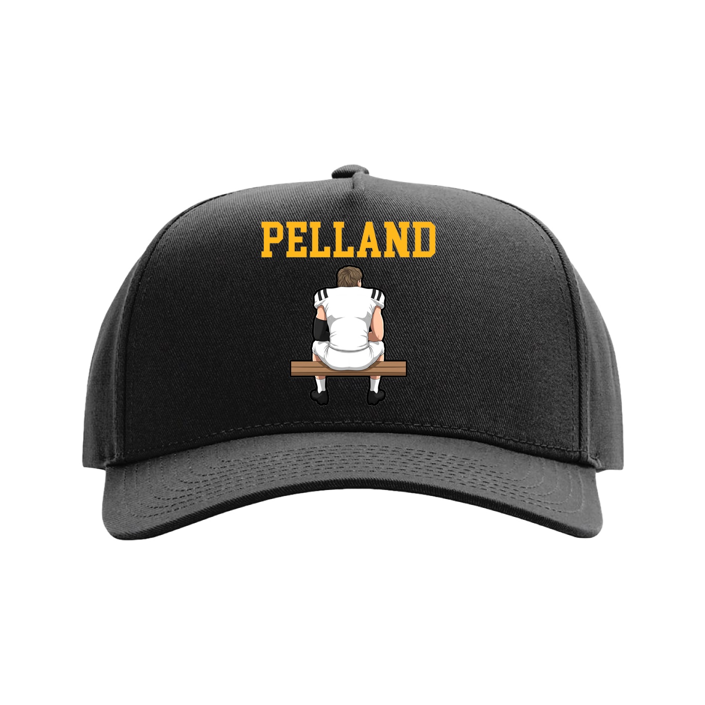 Full Fabric Five-Panel Champ Cap — Shirsey in Black
