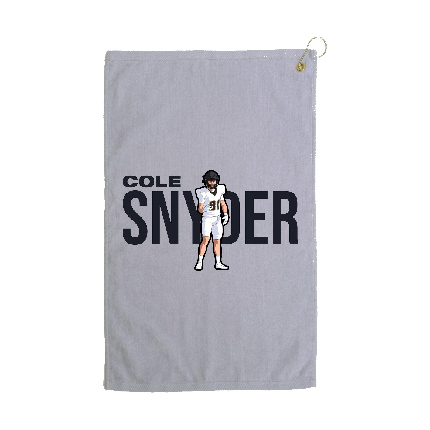 Golf Towel — Player Name in Grey