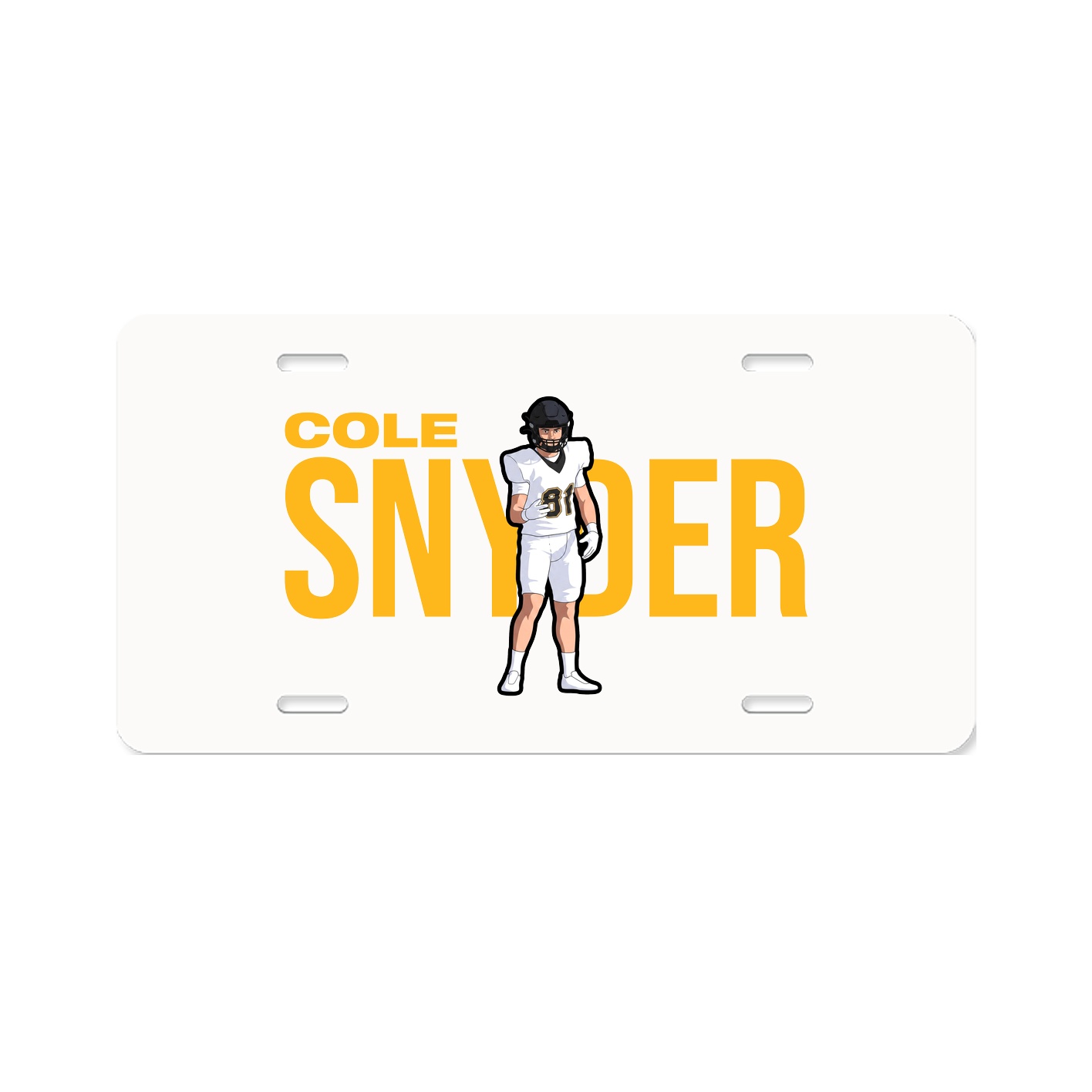 License Plate — Player Name in Classic