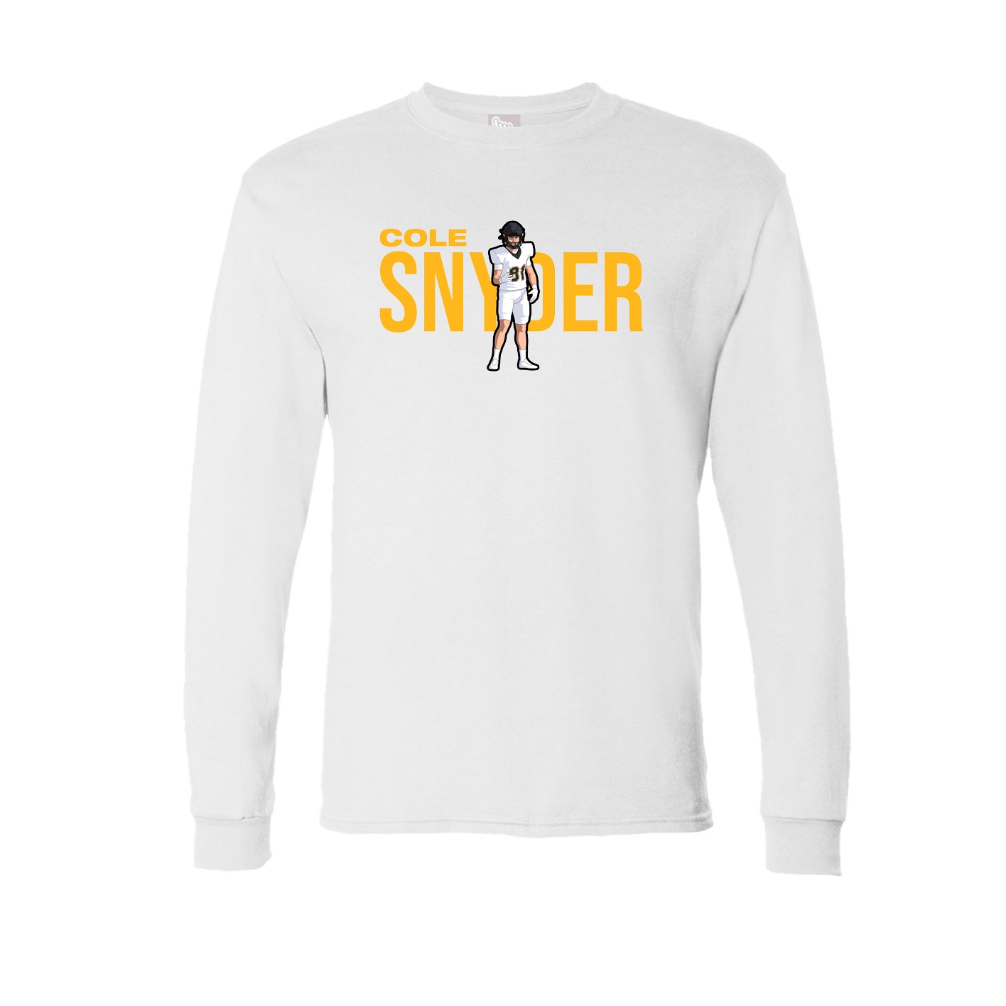 Long Sleeve Tee — Player Name in White