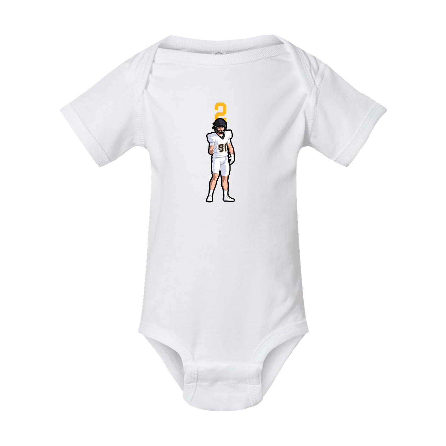 Baby Onesie — Number Top in White