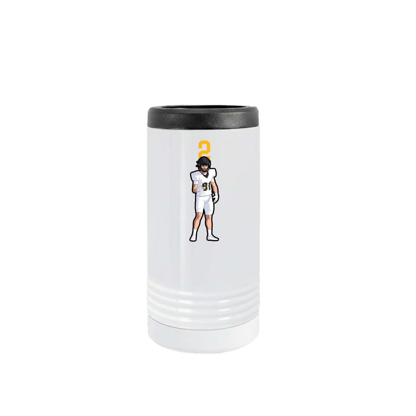 Slim Beverage Holder — Number Top in White