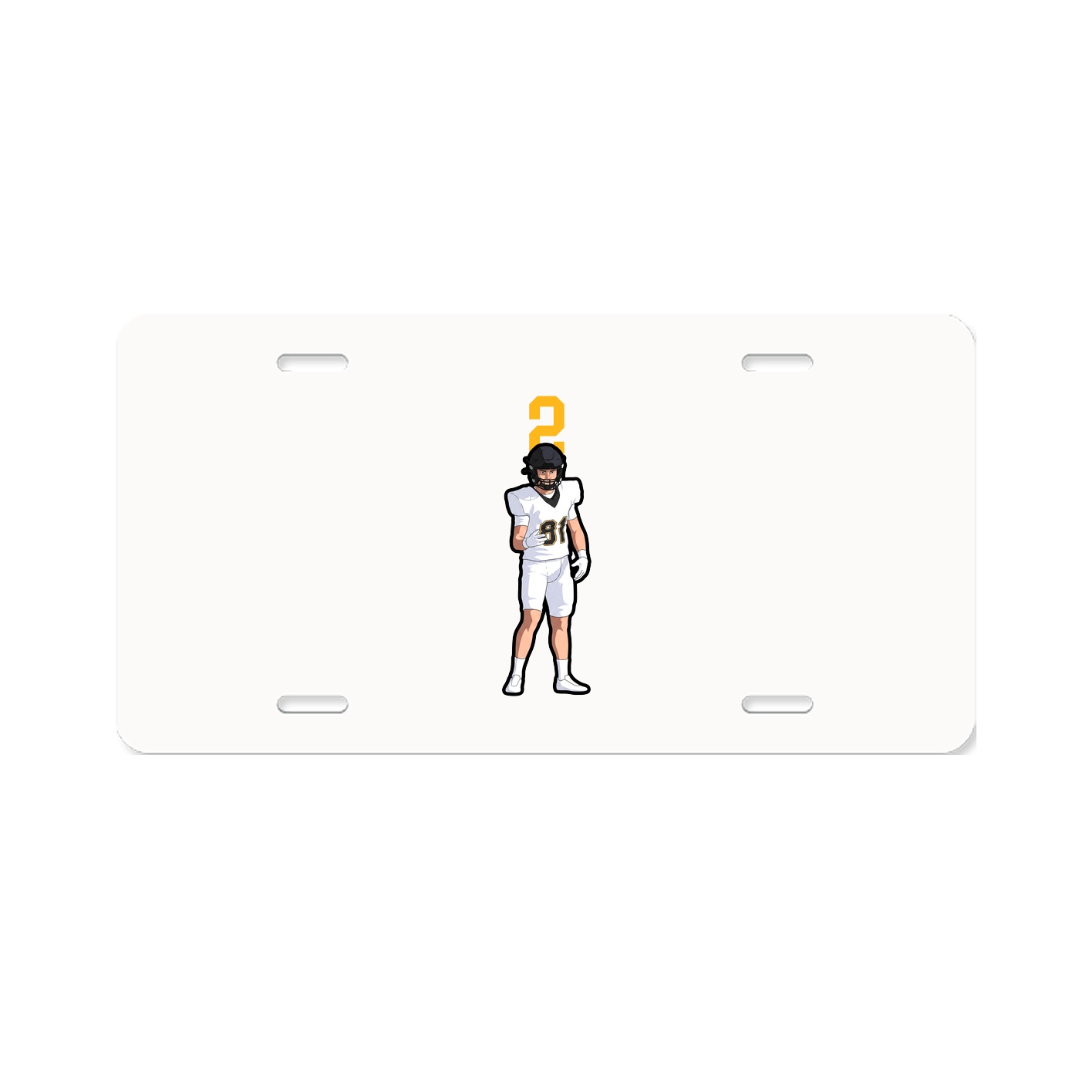 License Plate — Number Top in Classic