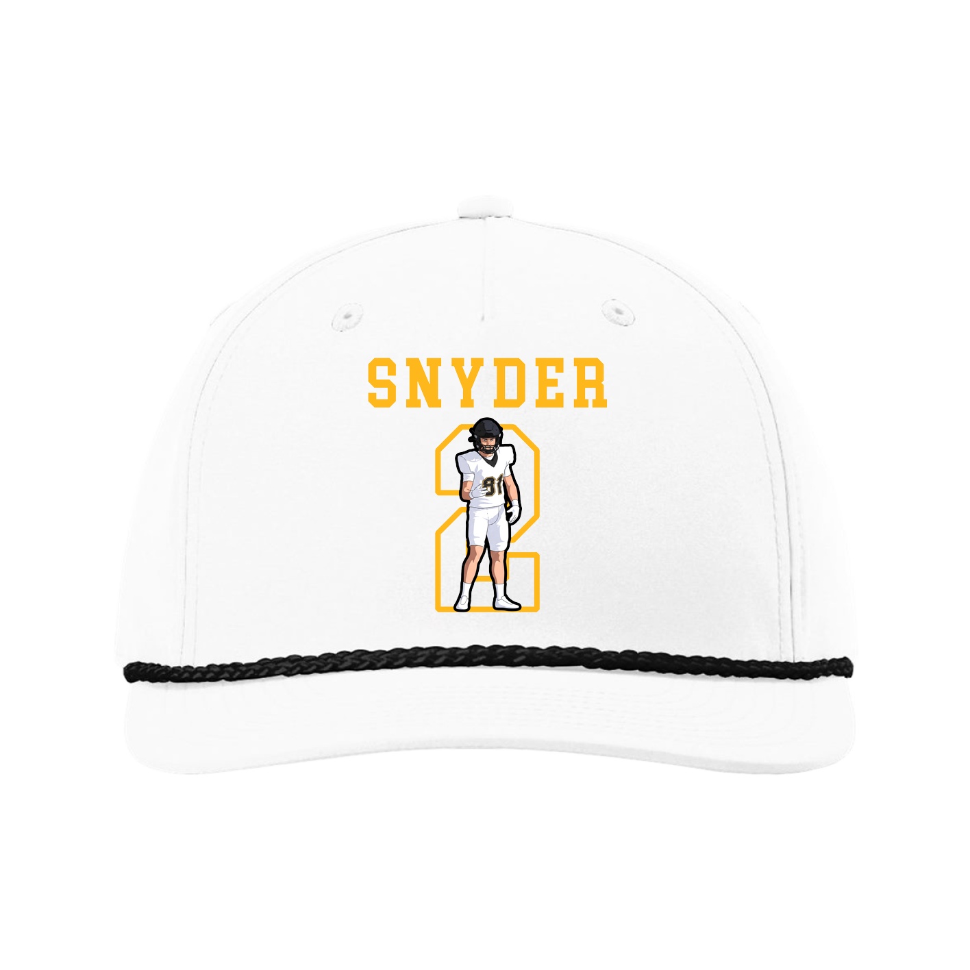 Five-Panel Classic Rope Cap — Shirsey in White