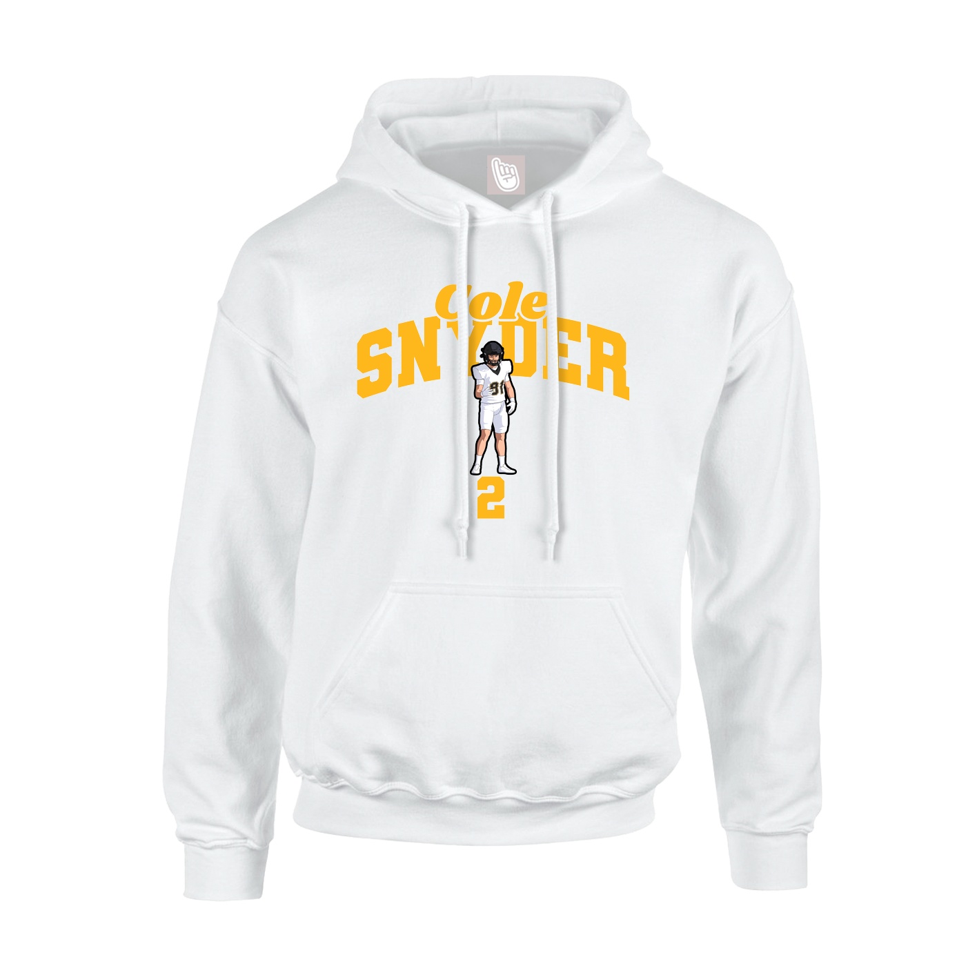Hoodie — Signature Arch in White