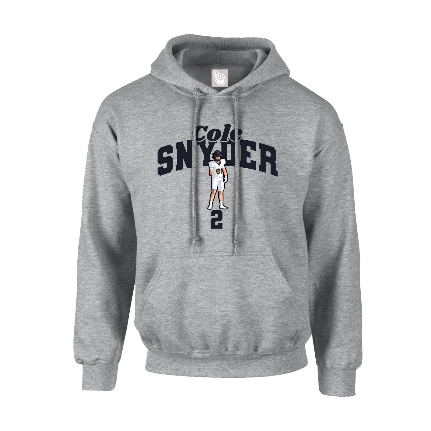 Youth Hoodie — Signature Arch in Grey