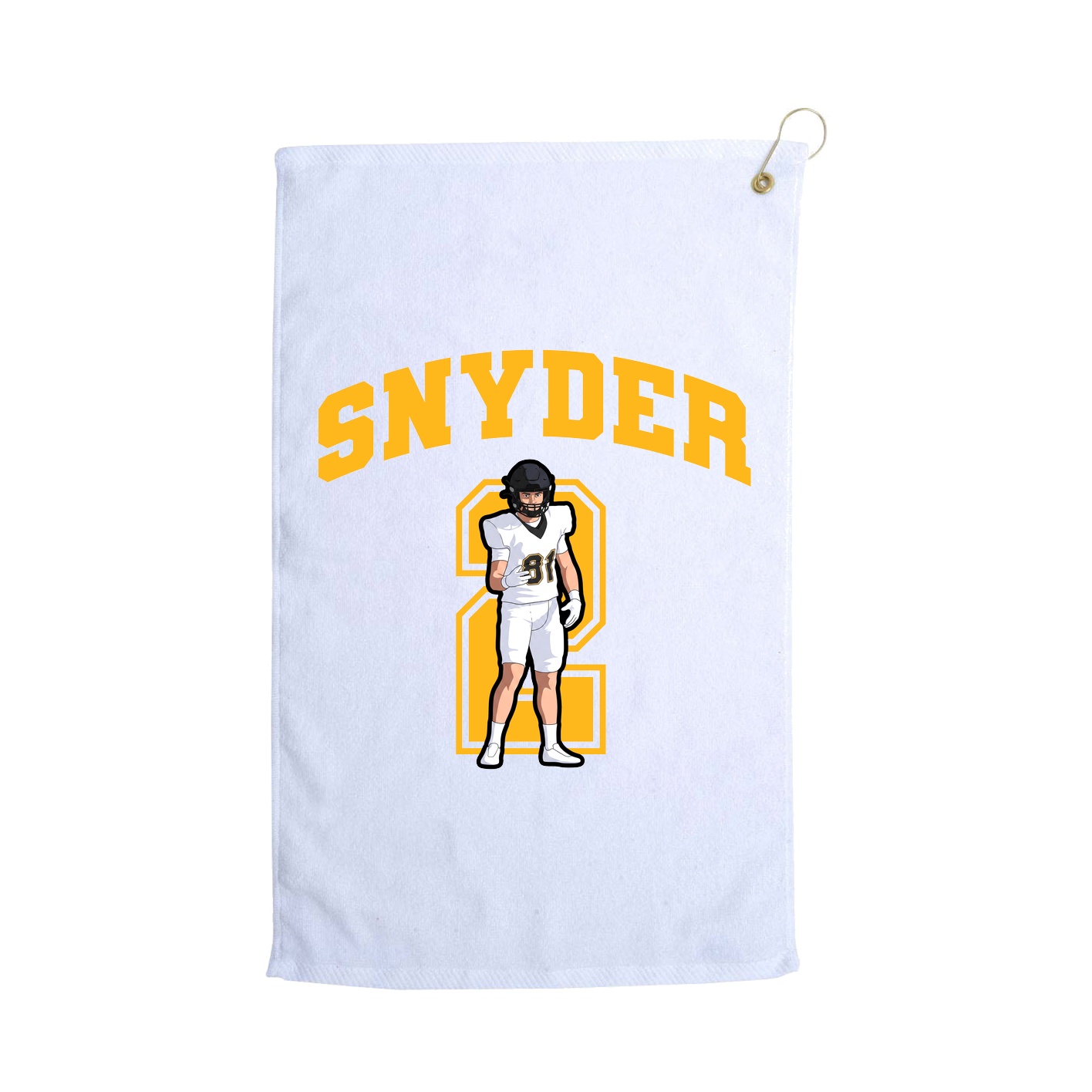 Golf Towel — Number in White