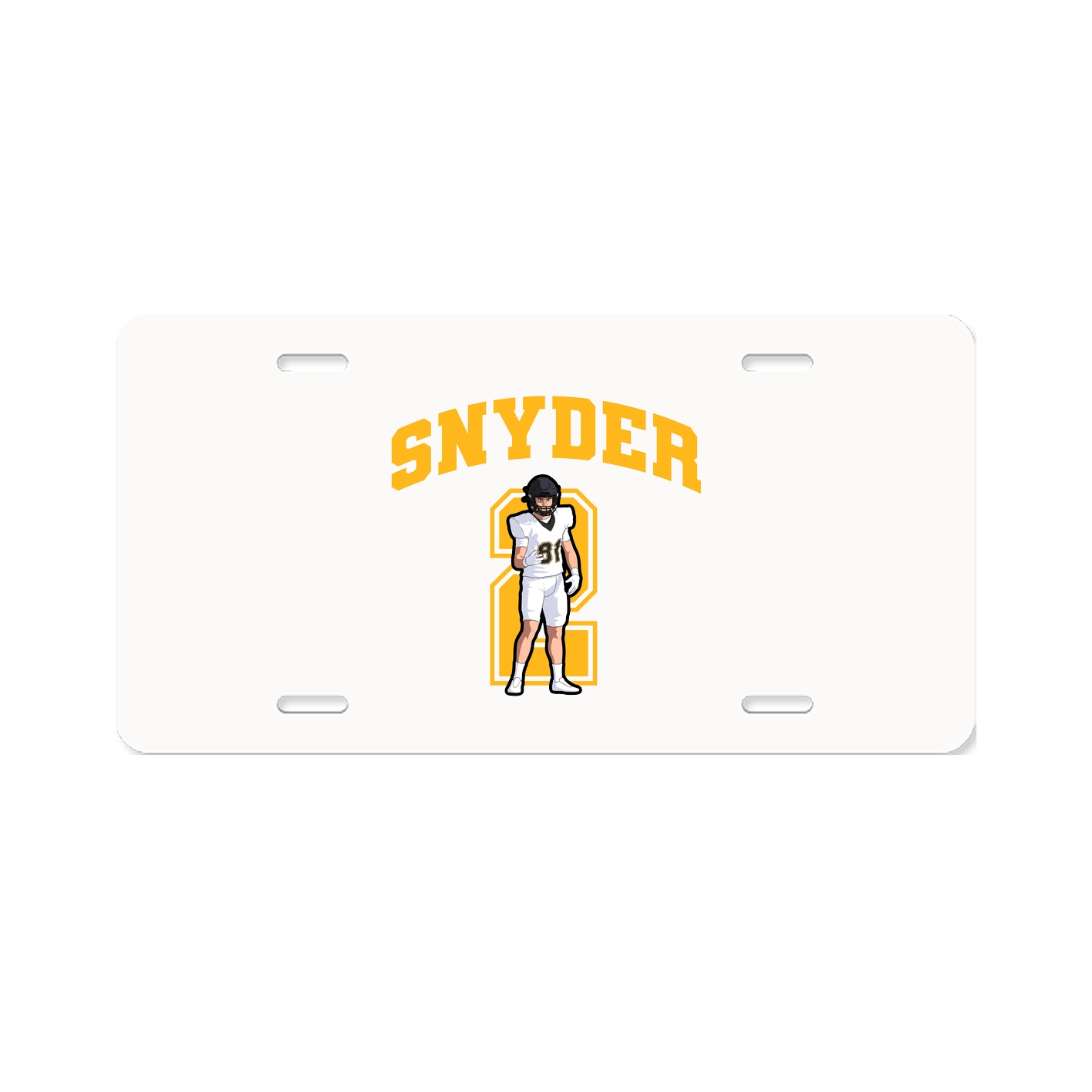 License Plate — Number in Classic