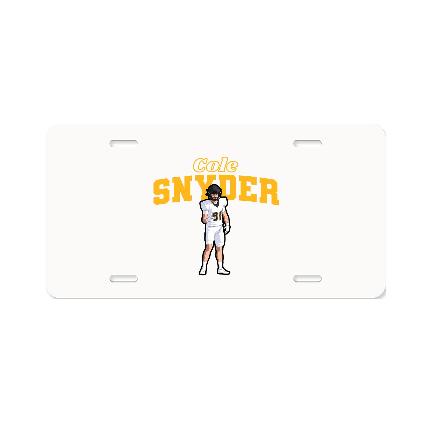 License Plate — Name Arch in Classic