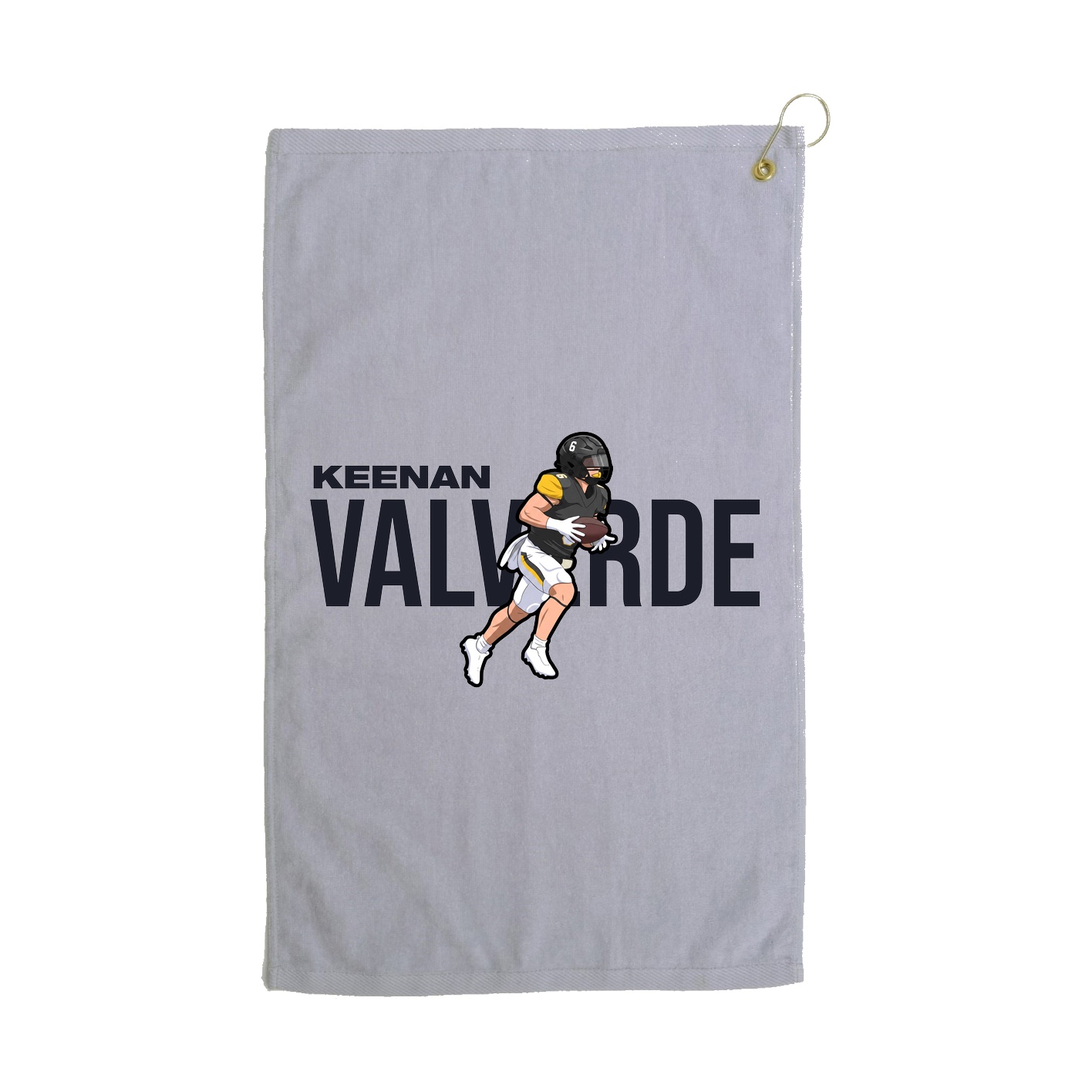 Golf Towel — Player Name in Grey