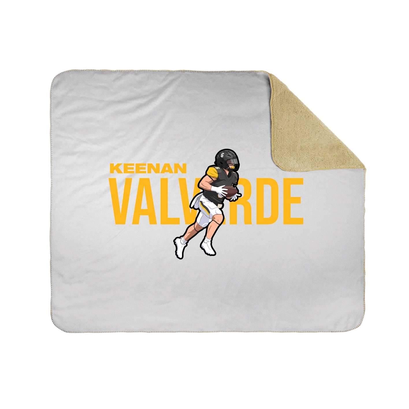 Throw Blanket — Player Name in White