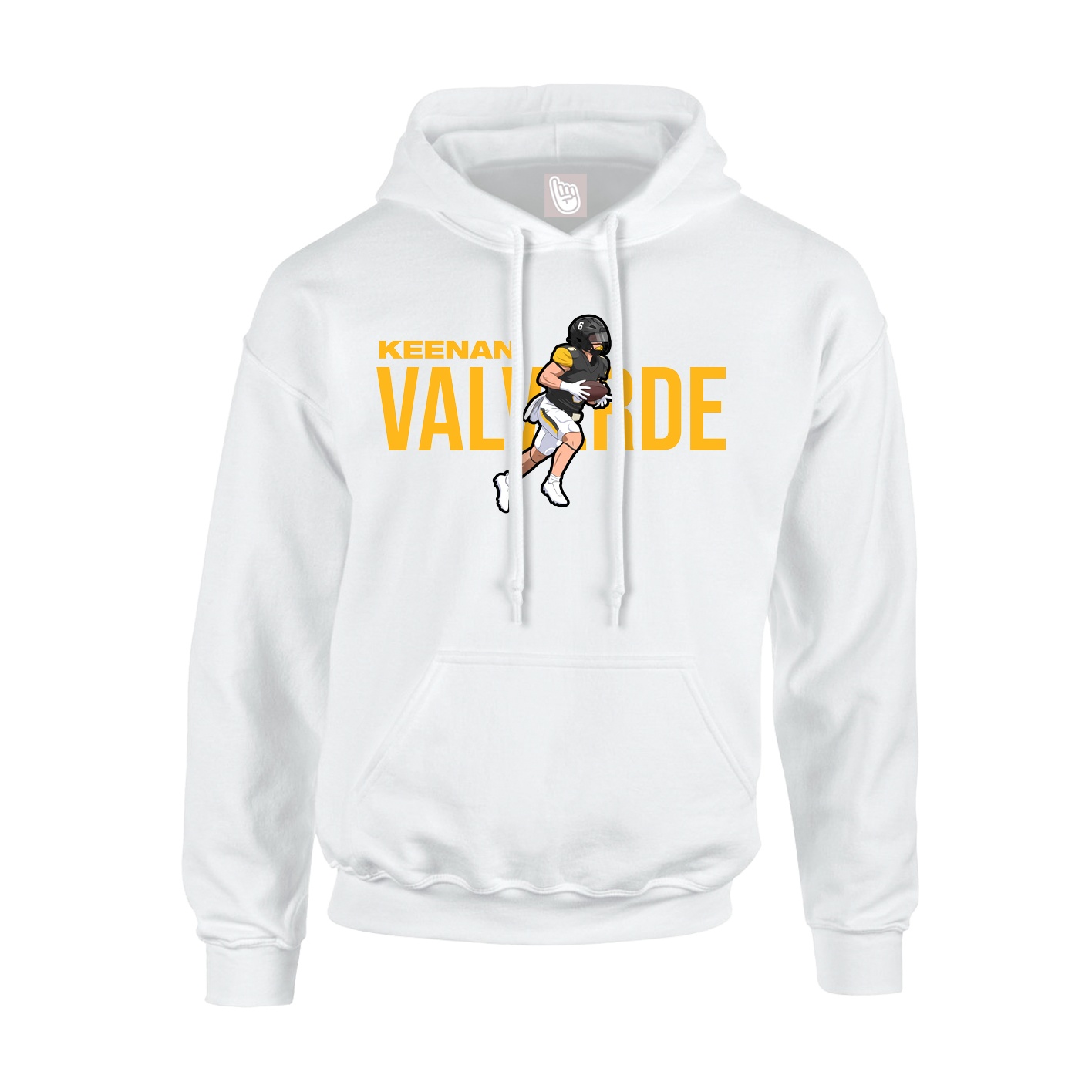 Youth Hoodie — Player Name in White